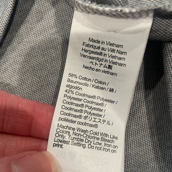 J.Crew Men's Sz M Performance Polo Shirt Heather Gray COOLMAX Stretch BN365 - Picture 9 of 10